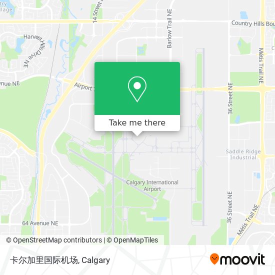 卡尔加里国际机场 map