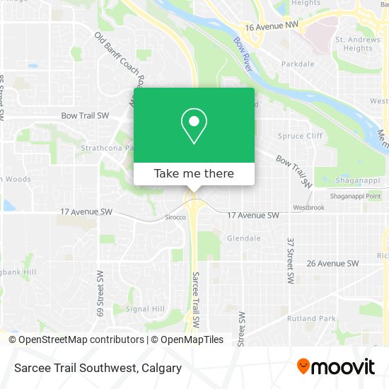 Sarcee Trail Southwest map