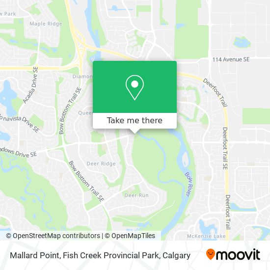 Mallard Point, Fish Creek Provincial Park map