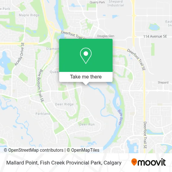 Mallard Point, Fish Creek Provincial Park map