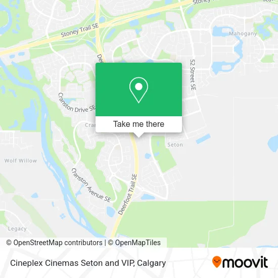 Cineplex Cinemas Seton and VIP map