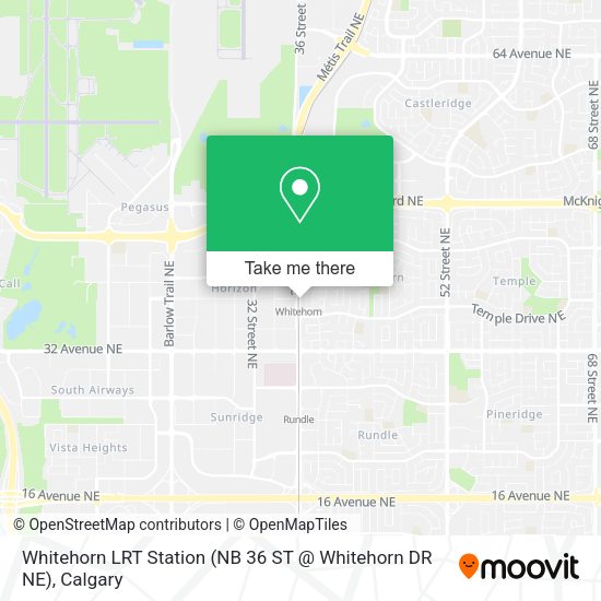 Whitehorn LRT Station (NB 36 ST @ Whitehorn DR NE) map