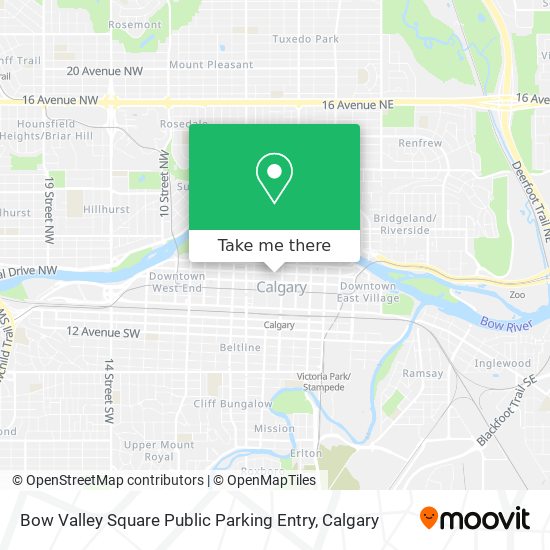 Bow Valley Square Public Parking Entry map