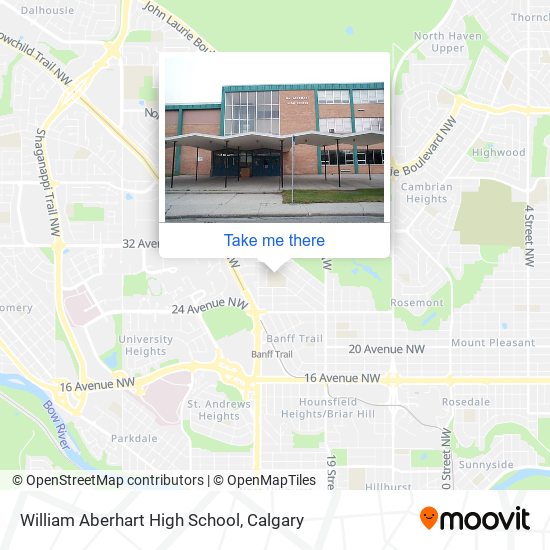 William Aberhart High School map