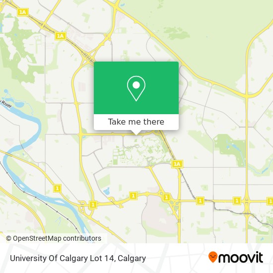 University Of Calgary Lot 14 map