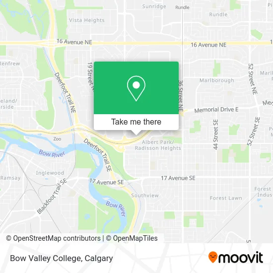 Bow Valley College map