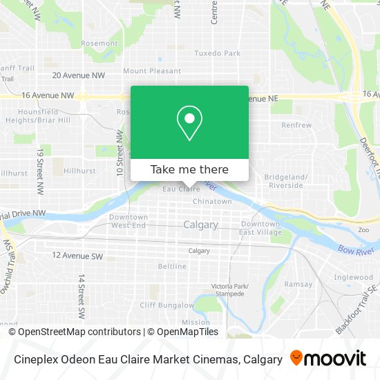 Cineplex Odeon Eau Claire Market Cinemas map