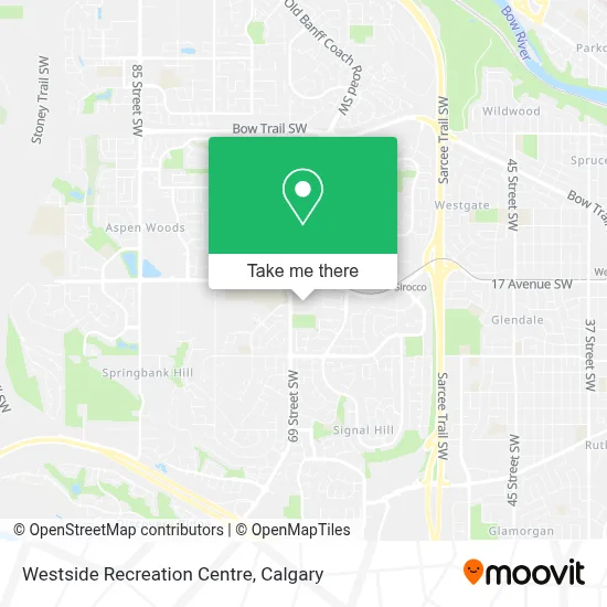 Westside Recreation Centre map