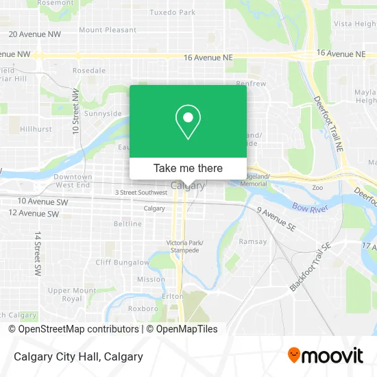 Calgary City Hall map