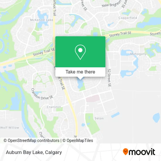 Auburn Bay Lake map