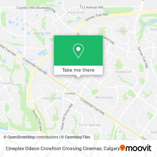 Cineplex Odeon Crowfoot Crossing Cinemas map