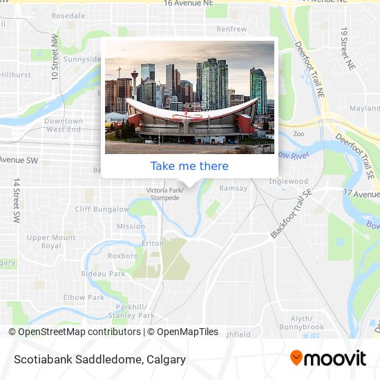 Scotiabank Saddledome map