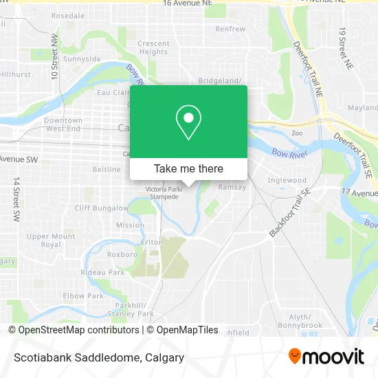 Scotiabank Saddledome map