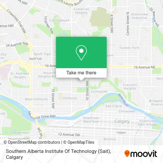 Southern Alberta Institute Of Technology (Sait) map