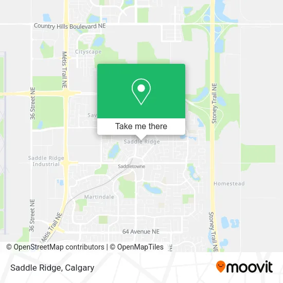 Saddle Ridge map