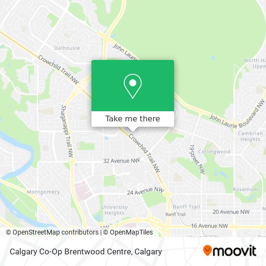 Calgary Co-Op Brentwood Centre map