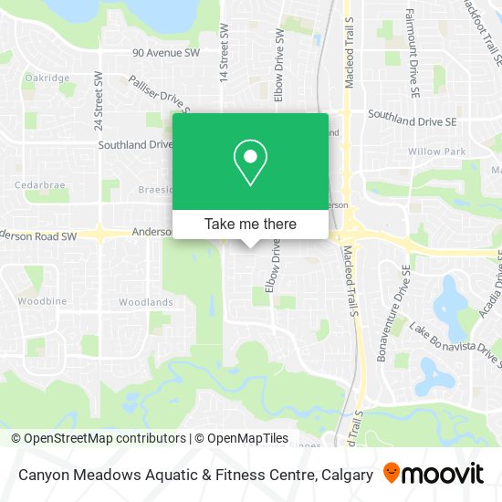 Canyon Meadows Aquatic & Fitness Centre map