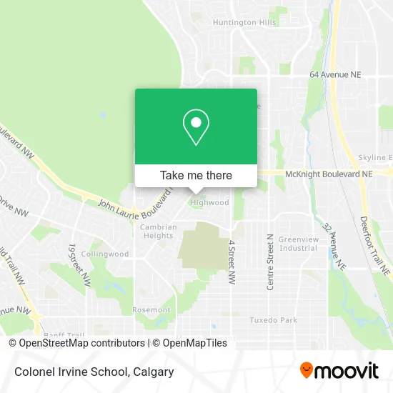 Colonel Irvine School map