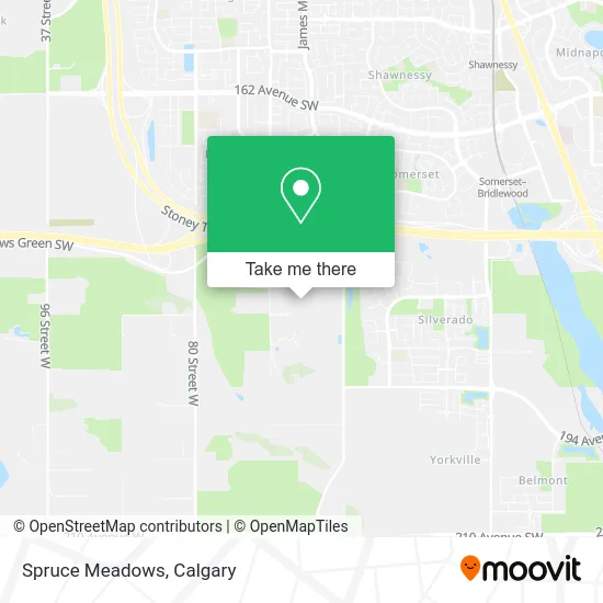 Spruce Meadows map