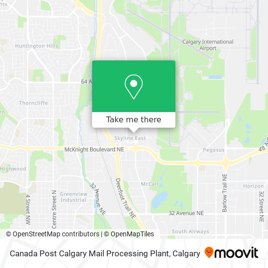 Canada Post Calgary Mail Processing Plant map