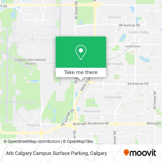 Atb Calgary Campus Surface Parking map