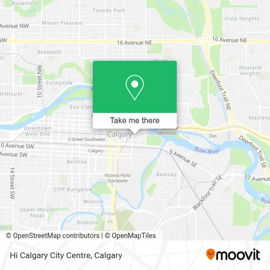 Hi Calgary City Centre map