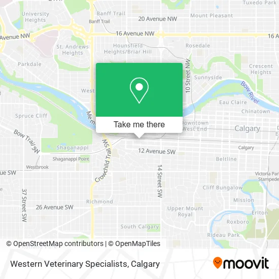 Western Veterinary Specialists map