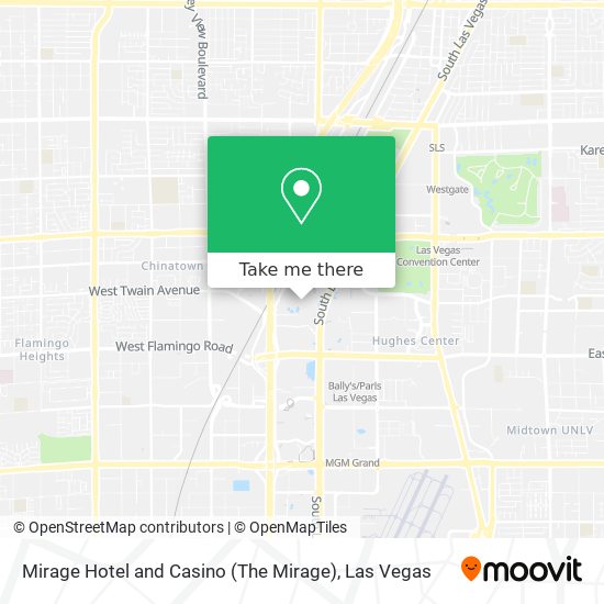 Mirage Hotel and Casino (The Mirage) map