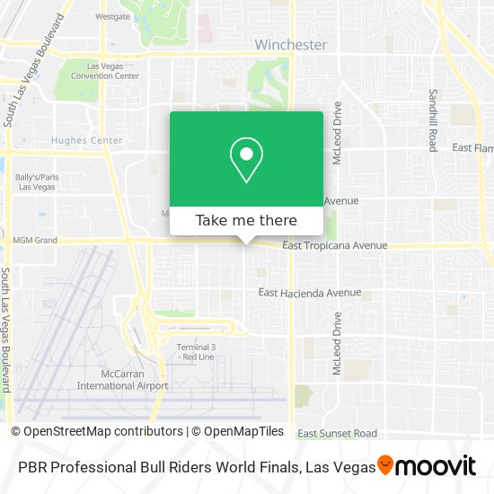 PBR Professional Bull Riders World Finals map