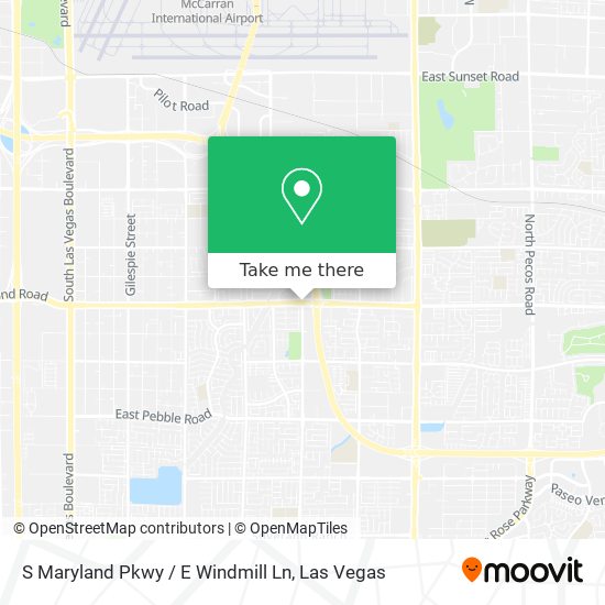 Mapa de S Maryland Pkwy / E Windmill Ln