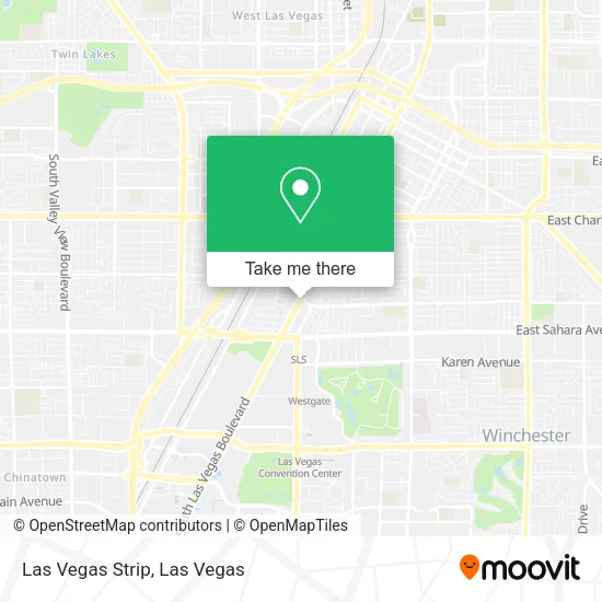Las Vegas Strip map