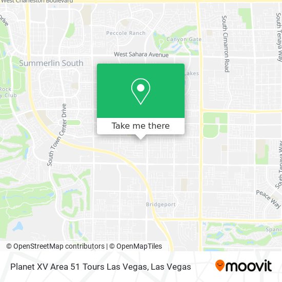 Planet XV Area 51 Tours Las Vegas map