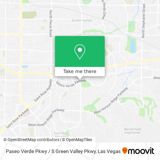 Mapa de Paseo Verde Pkwy / S Green Valley Pkwy
