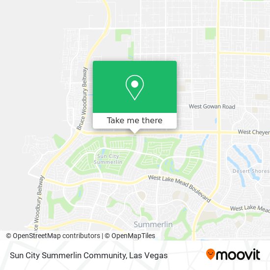 Sun City Summerlin Community map