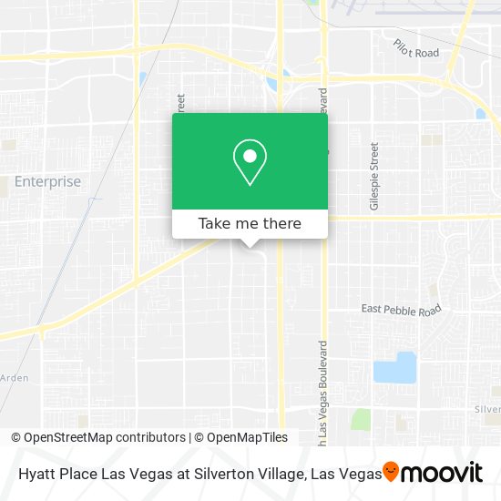 Mapa de Hyatt Place Las Vegas at Silverton Village