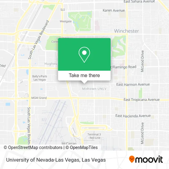University of Nevada-Las Vegas map