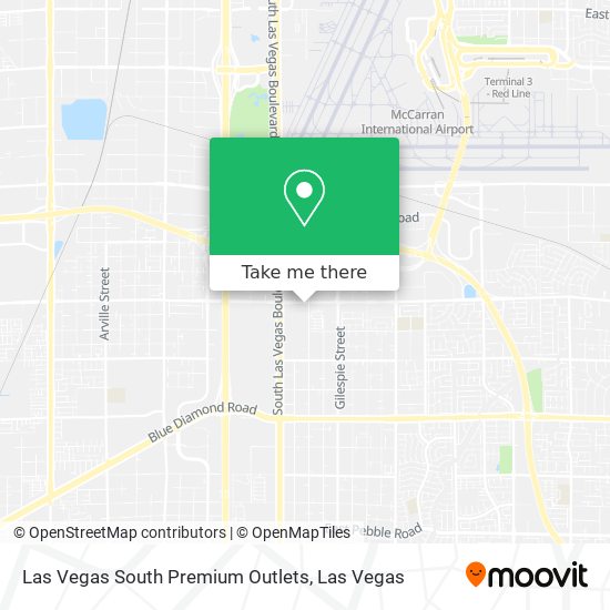 Mapa de Las Vegas South Premium Outlets
