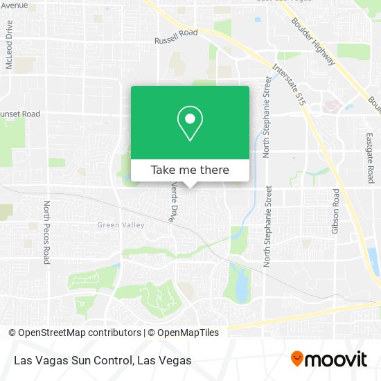 Mapa de Las Vagas Sun Control