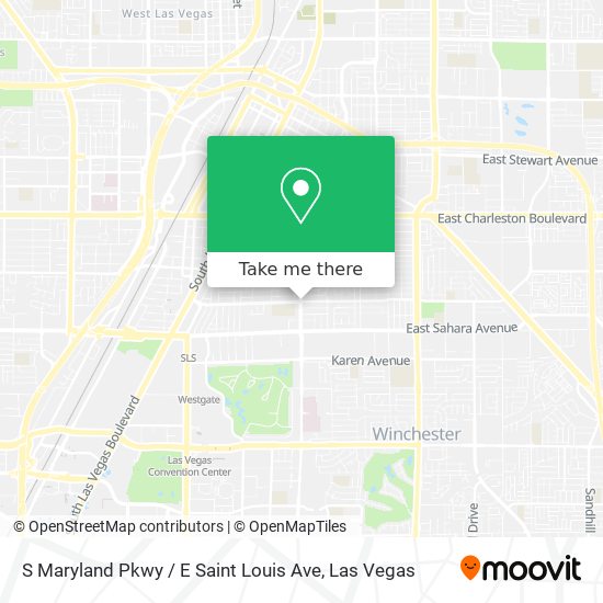 Mapa de S Maryland Pkwy / E Saint Louis Ave