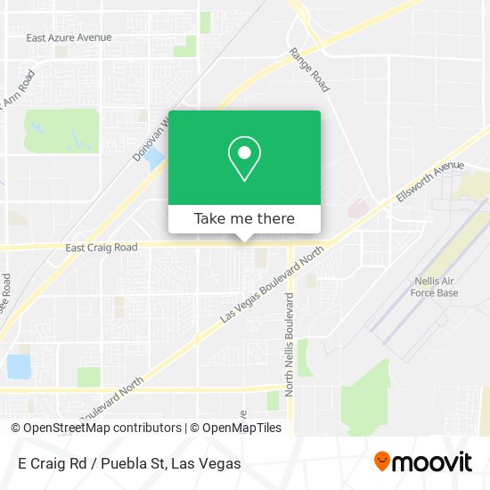 E Craig Rd / Puebla St map