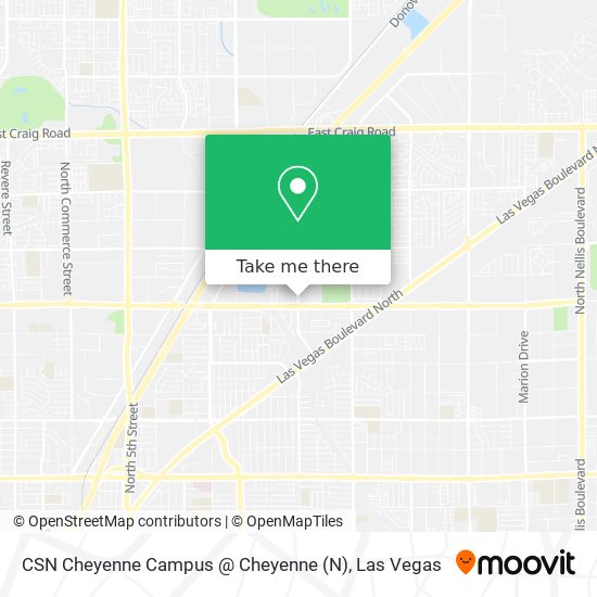 CSN Cheyenne Campus @ Cheyenne map