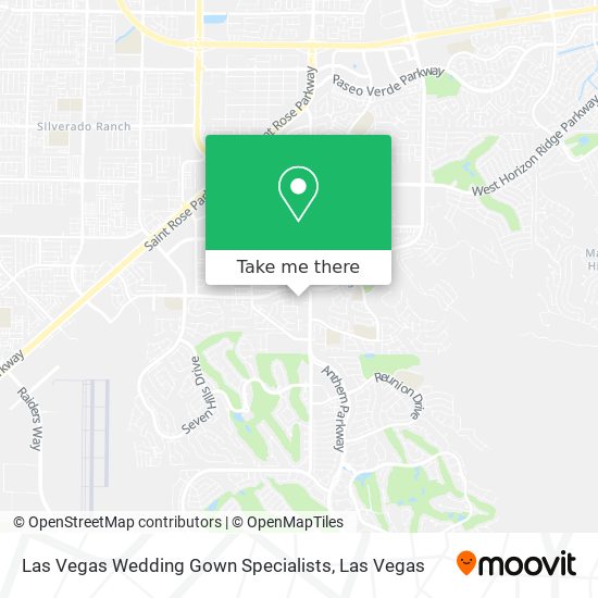 Las Vegas Wedding Gown Specialists map