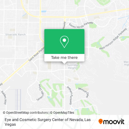 Mapa de Eye and Cosmetic Surgery Center of Nevada