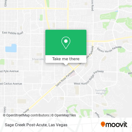 Sage Creek Post-Acute map