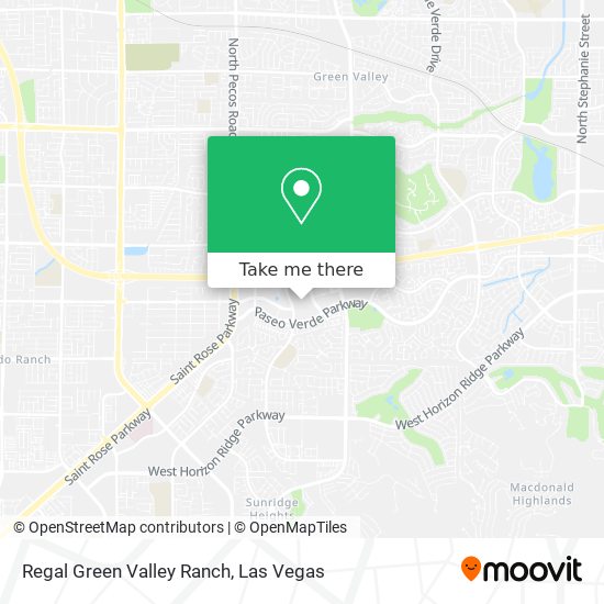 Regal Green Valley Ranch map