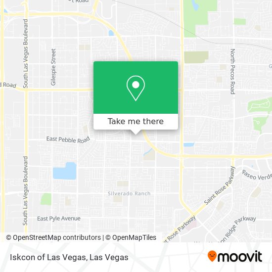 Iskcon of Las Vegas map