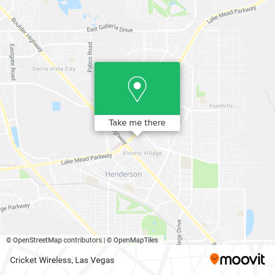 Mapa de Cricket Wireless