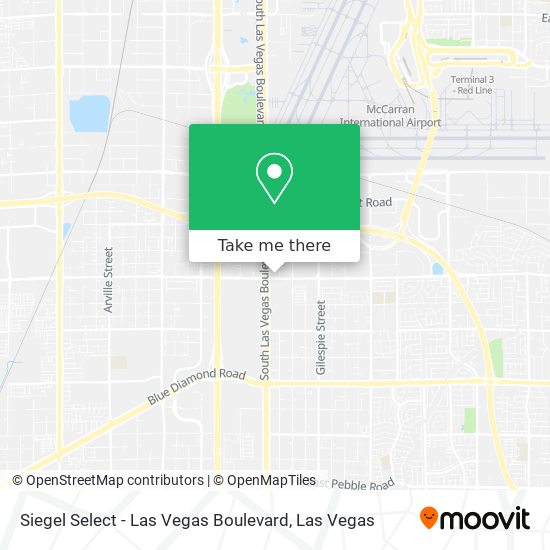 Siegel Select - Las Vegas Boulevard map