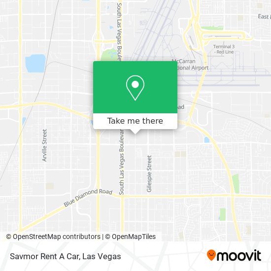 Savmor Rent A Car map