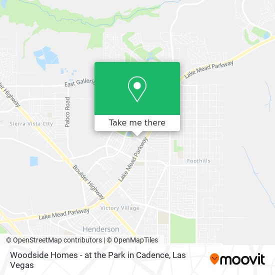 Woodside Homes - at the Park in Cadence map